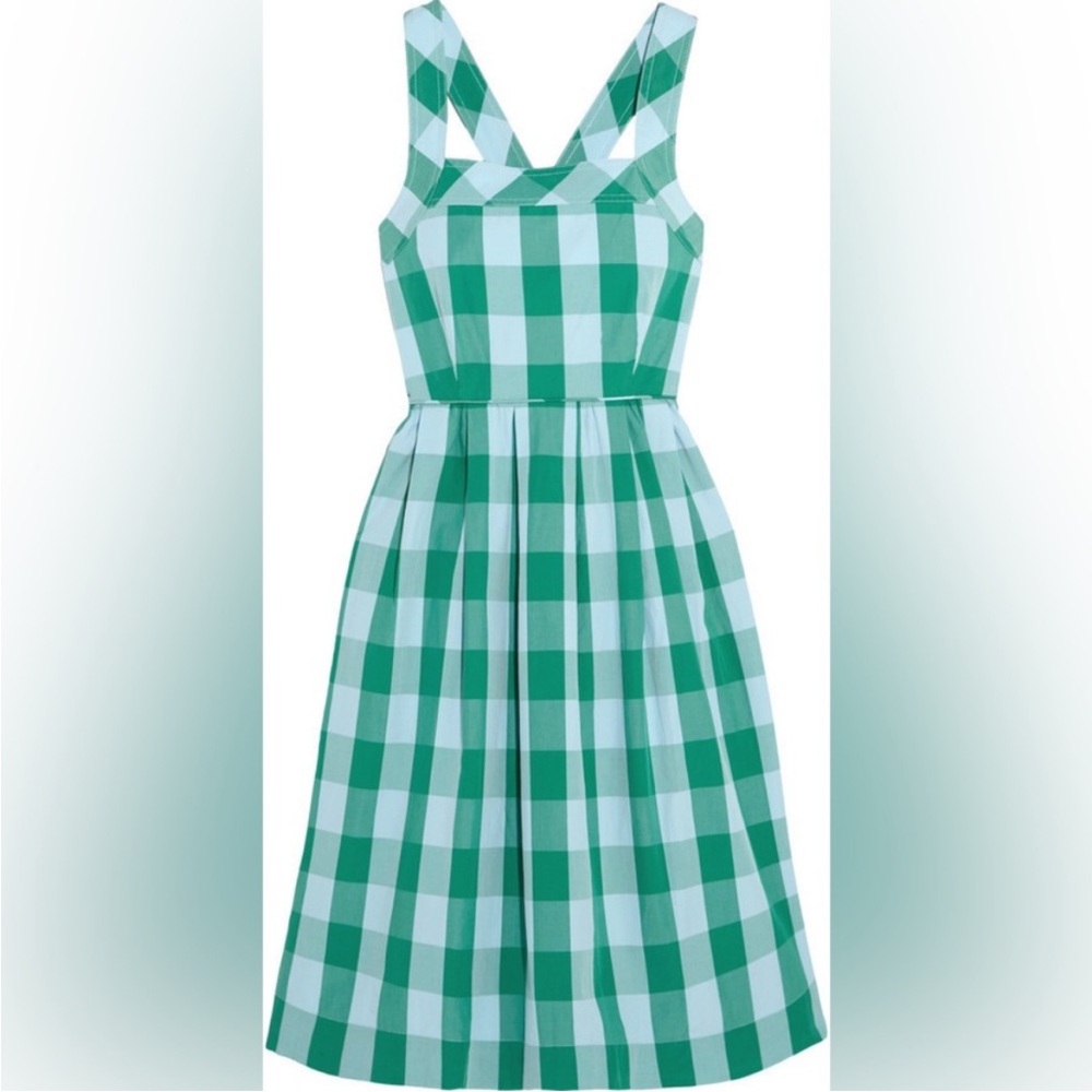 J Crew Karina Gingham Jade Dress